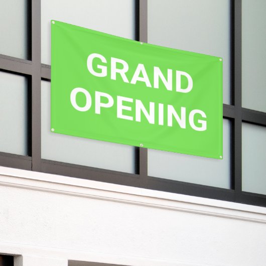 Lime Green Grand Opening Banner (Buitenkant Gebouw)