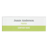 Lime Green & Grey Professional Naambadge (Voorkant)
