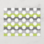 Lime Green Grey White Modern Polka Dot Pattern Briefkaart (Voorkant)