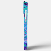 Lime Green Groovy Abstract Retro Liquid Swirl Case-Mate iPhone Case (Achterkant / Links)