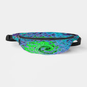 Lime Green Groovy Abstract Retro Liquid Swirl Heuptasje (Voorkant)