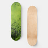Lime Green Grunge with Black Accents Persoonlijk Skateboard (Voorkant)