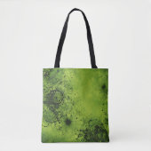 Lime Green Grunge with Black Accents Tote Bag (Voorkant)