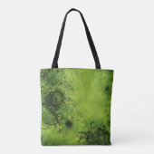 Lime Green Grunge with Black Accents Tote Bag (Achterkant)