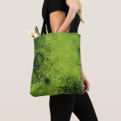 Lime Green Grunge with Black Accents Tote Bag (Dichtbij)