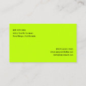 Lime Green Hairdressers Visitekaartje (Achterkant)