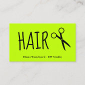 Lime Green Hairdressers Visitekaartje (Voorkant)