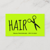 Lime Green Hairdressers Visitekaartje (Voorkant)