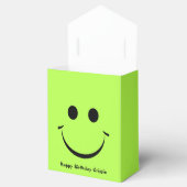 Lime Green Happy Face - Aangepaste verjaardag Bedankdoosjes (Geopend)