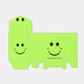 Lime Green Happy Face - Aangepaste verjaardag Bedankdoosjes (Uitgevouwen)