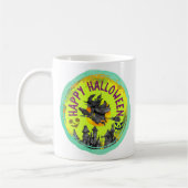 Lime green Happy Halloween Koffiemok (Links)