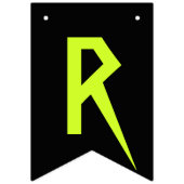 Lime green Happy Halloween Vlaggetjes (Derde vlag)