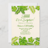 Lime Green Hawaiian Flowers verlaat verjaardagsfee Kaart (Voorkant)