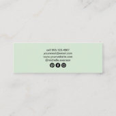 Lime Green Healing Arts Crystal Boho Mini Visitekaartje (Achterkant)