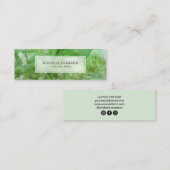 Lime Green Healing Arts Crystal Boho Mini Visitekaartje (Voorkant / Achterkant)
