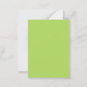 Lime Green Heart en Name Notitiekaartje (Achterkant)