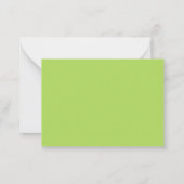 Lime Green Heart en Name Notitiekaartje (Achterkant)