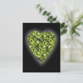 Lime Green Heart. Geoctrooieerd ontwerp van het ha Briefkaart (Staand voorkant)