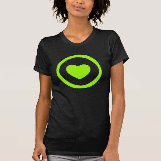 Lime Green Heart T-shirt (Voorkant)