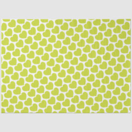 Lime Green Hearts Modern Sweet Love Notes Fun Tissuepapier