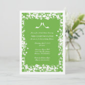 Lime Green Heels Bridal Shower Invitation Kaart (Staand voorkant)