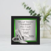 Lime Green High Heels Vrouwen Verjaardagsfeest Kaart (Staand voorkant)