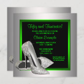 Lime Green High Heels Vrouwen Verjaardagsfeest Kaart (Voorkant / Achterkant)
