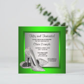 Lime Green High Heels Vrouwen Verjaardagsfeest Kaart (Staand voorkant)