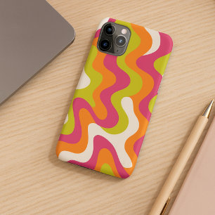 Lime Green Hot Pink Amorphous Shapes Art Pattern iPhone 11Pro Max Hoesje