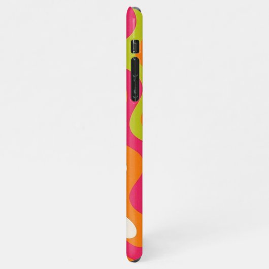 Lime Green Hot Pink Amorphous Shapes Art Pattern iPhone Hoesje (Linkerkant)