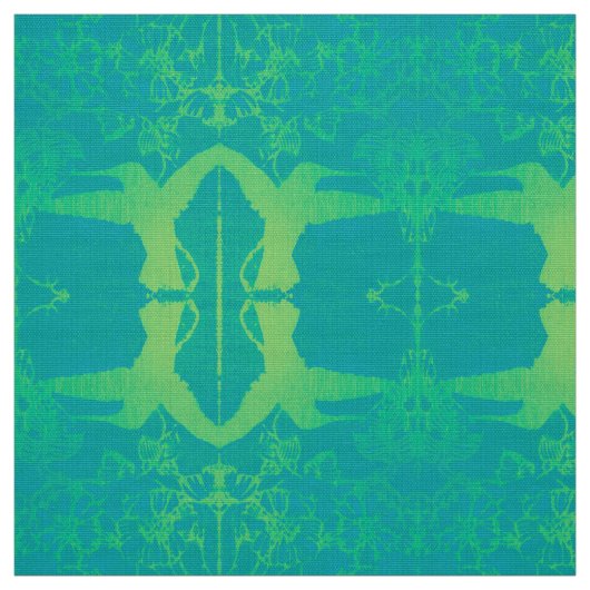 Lime Green Hummingbird Fabric Stof (Swatch)