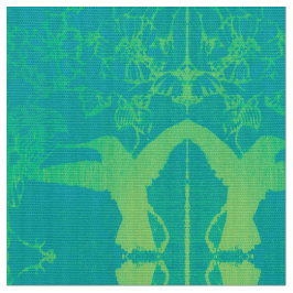 Lime Green Hummingbird Fabric Stof