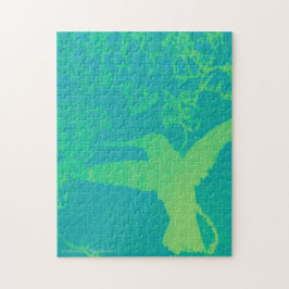 Lime Green Hummingbird Puzzle Legpuzzel
