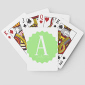 Lime Green Initial Classic Playing Cards Pokerkaarten (Achterkant)