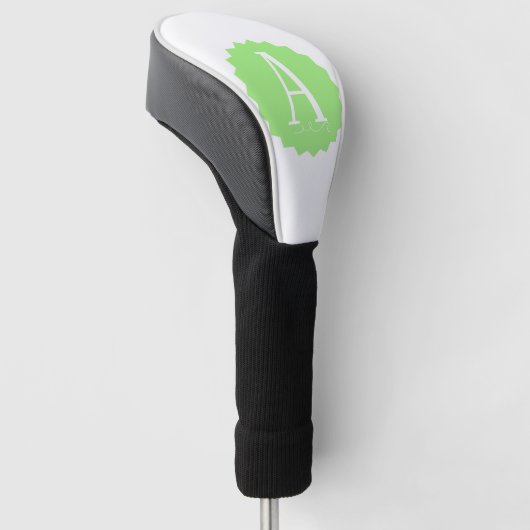 Lime Green Initial Golf Head Cover (Schuin)