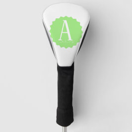 Lime Green Initial Golf Head Cover