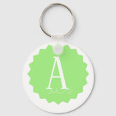 Lime Green Initial Keychain (Achterkant)