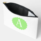 Lime Green Initial Makeup Bag Etui (Open)