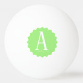 Lime Green Initial Ping Pong Ball (Voorkant)