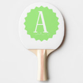 Lime Green Initial Ping Pong Paddle Tafeltennisbatje (Voorkant)