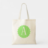 Lime Green Initial Tote Bag (Achterkant)