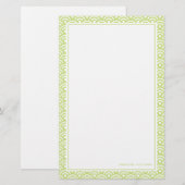 Lime Green Japans Seigaiha Pattern Briefpapier (Voorkant / Achterkant)