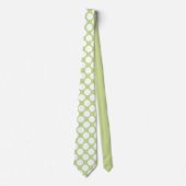 Lime Green Jumbo Polka Dots Custom Necktie Stropdas (Voorkant)