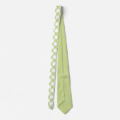 Lime Green Jumbo Polka Dots Custom Necktie Stropdas (Achterkant)