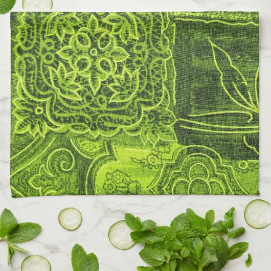Lime Green Kitchen Towels Theedoek (Gevouwen)