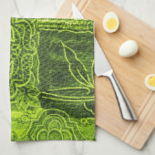 Lime Green Kitchen Towels Theedoek (Quarter Fold)