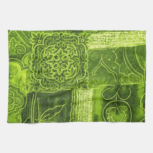 Lime Green Kitchen Towels Theedoek (Horizontaal)