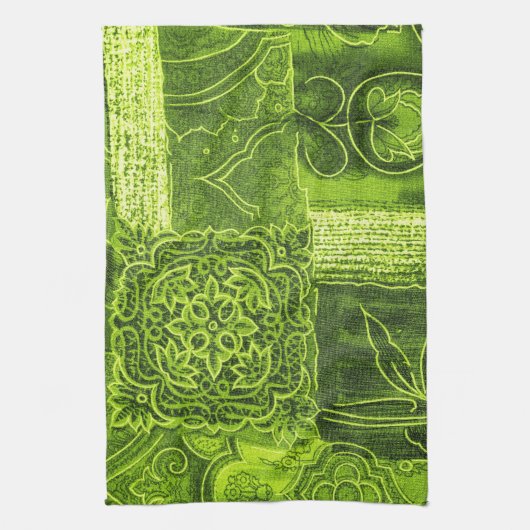Lime Green Kitchen Towels Theedoek (Verticaal)