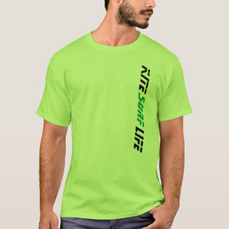 Lime Green Kite Surf Life Gone Knoboarding T-shirt