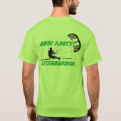 Lime Green Kite Surf Life Gone Knoboarding T-shirt (Achterkant)